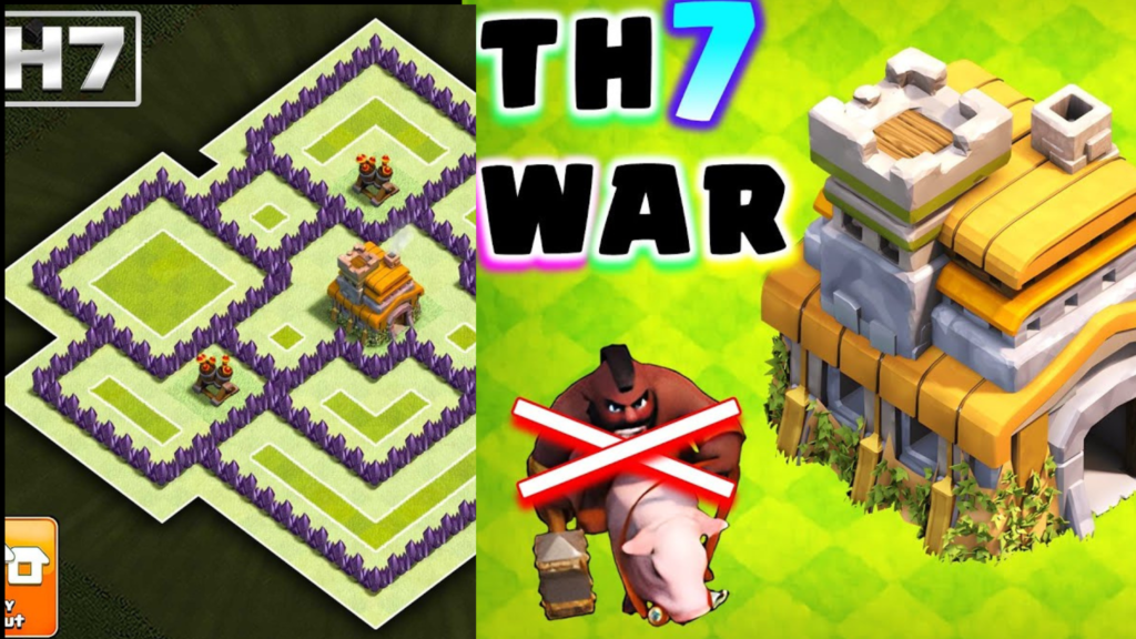 Defensive COC Base Layout for TH7