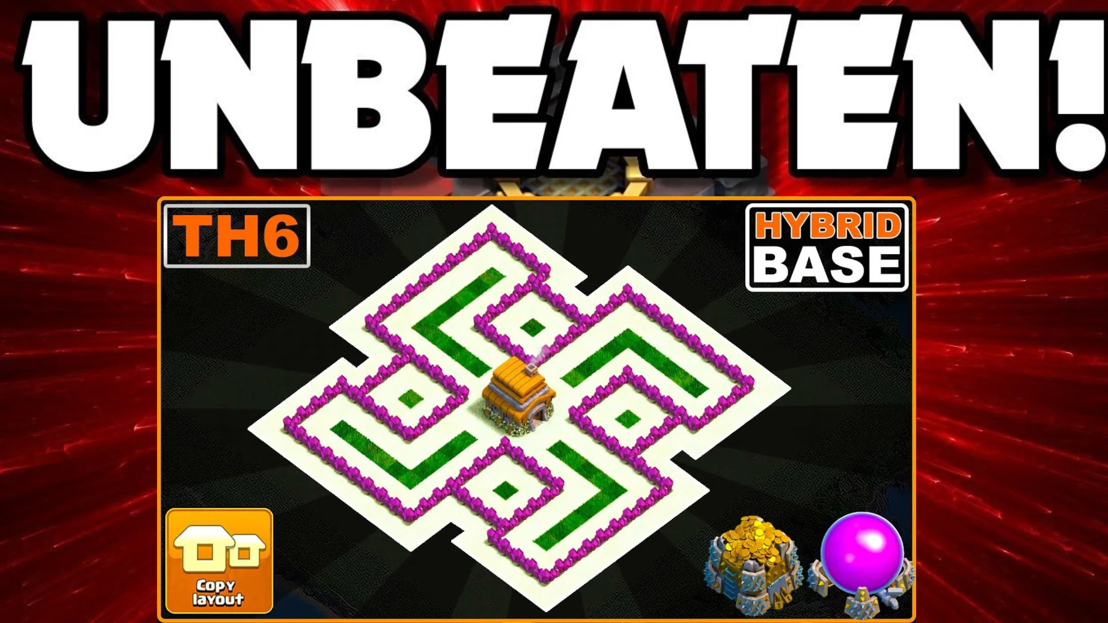 Best COC War Base Design for Town Hall 6