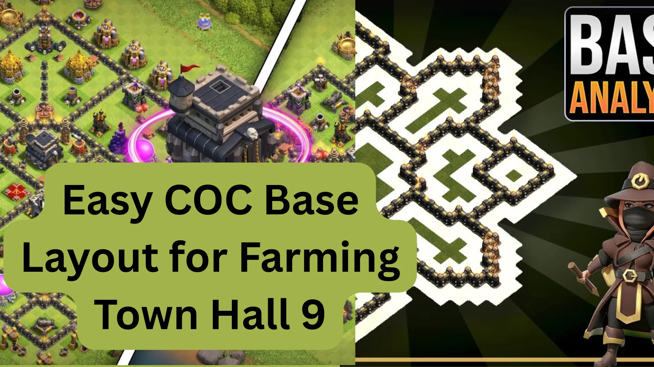 Easy COC Base Layout for Farming Town Hall 9